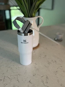 Stanley 30 oz Iceflow Tumbler With Flip Straw and Handle Polar 20-03003 - Picture 1 of 3