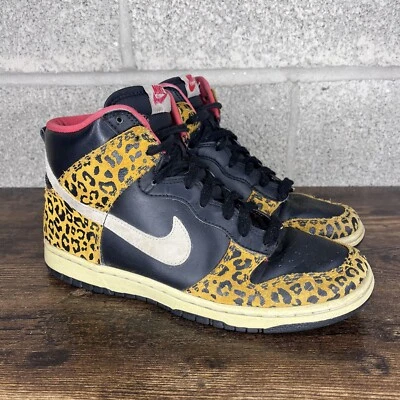 Nike Dunk High Skinny Leopard Feminino Tamanho 8 - 429984-011 - Imagem 1 de 4