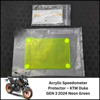 Acrylic Speedometer Protector Neon Green for KTM DUKE 250 GEN 3 2024 - Image 1 of 3