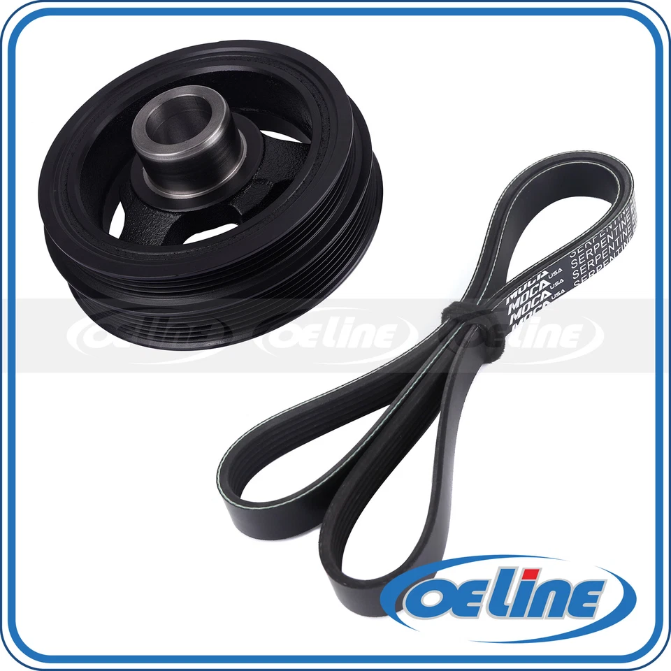 Harmonic Balancer Serpentine Belt for Ford Edge Police Interceptor Lincoln Mazda - Image 1 of 4