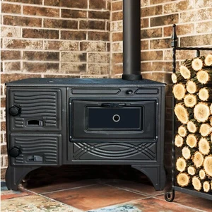 Cast Iron Stove with Oven, Durable Wood Stove Baking Oven, Stove by Burning Wood - Picture 1 of 6