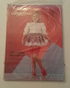 New Girls Angelina White Leggings with Capri Lace Size 1-3 S - Picture 1 of 6