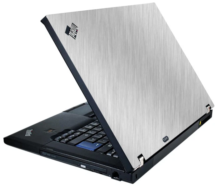 BRUSHED ALUMINUM Vinyl Lid Skin Cover fits IBM Lenovo ThinkPad T61 Laptop - Image 1 of 1