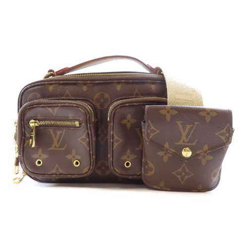 LOUIS VUITTON（LV） Borsa a tracolla Louis Vuitton LV GHW Utility 2 vie borsa a mano M80446 monogramma marrone