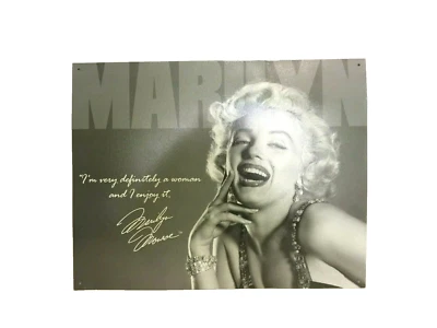 Collector Tin Signs of  Marilyn Monroe Definitely TSN # 1532 Embossed Retro Art - Image 1 of 4