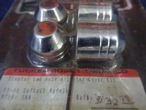 Harley Davidson Big Twin Softail Models 93-96 Rpl Chrome AXLE Adjuster Cover Kit - Picture 1 of 9