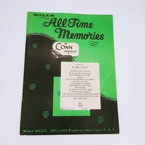 1957 Mills All Time Memories for Conn Organs partituras cancionero Mark Laub - Imagen 1 de 6