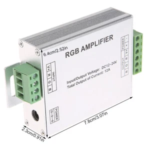 for DC 12V-24V 12A Signal RGB Amplifier Repeater For 3528 5050 LED Strips Li - Picture 1 of 7