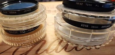 4 lentes japonesas usadas PRINZ 72 MM, KALKOR 49MM, HOYA 72mm e KALT 80B 49mm - Imagem 1 de 4