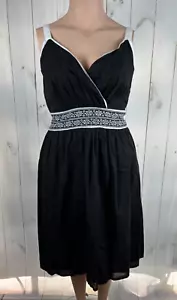 Abito da sole Lane Bryant nero bianco spalline senza maniche cotone nuovo con etichette - 16 - Foto 1 di 5