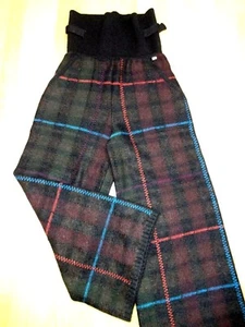 SONIA RYKIEL Black Color Stripe Wool/Cashmere High Waist Wide Leg Pants 38 - Picture 1 of 4