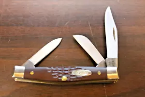 Case XX USA 6344 SS 3 Blade 3-3/8" Jigged Brown Synthetic 2023 - Picture 1 of 3