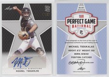 2020 Leaf Perfect Game National Showcase Black /50 Michael Tsouklalas Auto