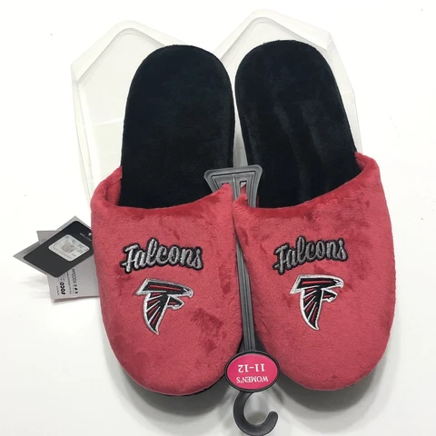 NFL Atlanta Falcons Red XL Slipper Shoe Women 11-12 NEW Color Block Flip Flop Cover