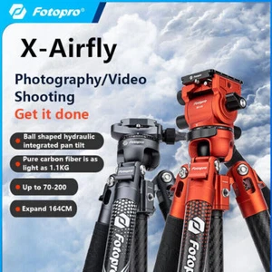 Fotopro Travel Compact Tripod X-Airfly Carbon Fiber Ball Head for Camera - Picture 1 of 16