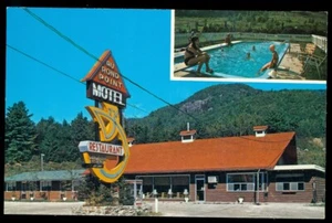 AU ROND PT. MOTEL - RESTAURANT, MAGOG, QUE POSTCARD - Imagen 1 de 1