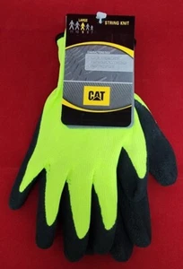 Katze CAT017418L Hivis Poly Strick beschichtete Handflächenhandschuhe groß - Bild 1 von 3
