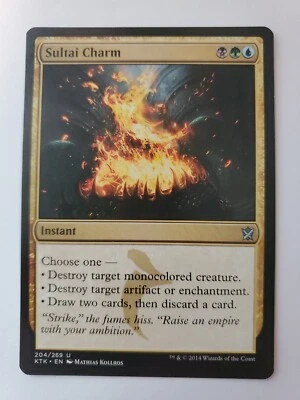 MTG Magic The Gathering Card Sultai Charm Instant Black Green Blue Khans Of Tark - Image 1 of 2