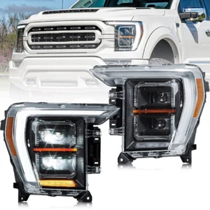 VLAND Full LED Projector Headlights For 2021-2023 Ford F-150 Front Lamps A Pair - Picture 1 of 12