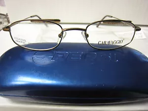CARAVAGGIO EYEGLASS FRAMES Style JIANNO Sz. 49-20-140 in BROWN W/case - Picture 1 of 4