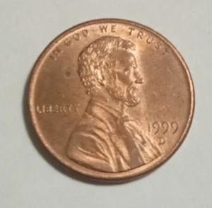 1999 D #1 Lincoln Memorial small cent. Close AM, R Struck in Grease. - Picture 1 of 4