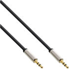 Slim Audio Cable Jack 3,5mm St/St, Stereo, 0,5m
