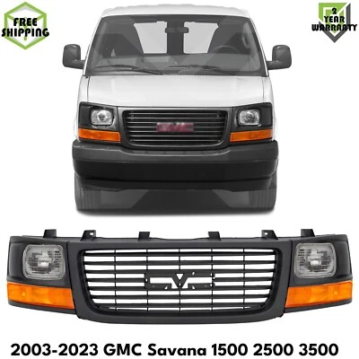 Front Grille Assembly & Headlight Kit For 2003-2023 GMC Savana 1500 2500 3500 Foto 1 de 4