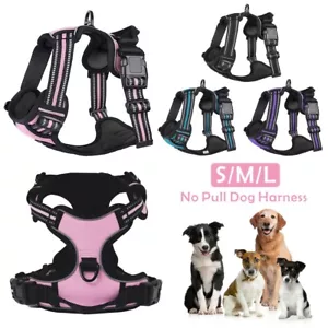 Outdoor No-pull Dog Pet Harness Reflective Adjustable Pet Vest Padded Handle - Picture 1 of 17