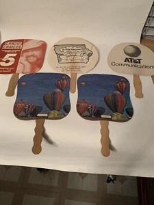 Vintage Advertising Hand Fans Lot Of 5 - Picture 1 of 12