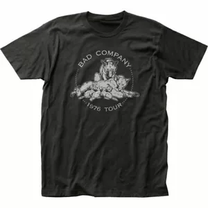 Bad Company 1976 Tour T Shirt Mens Licensed Rock N Roll Music Band Tee New Black - Picture 1 of 2