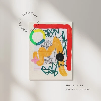 Obra de arte collage original - arte de pared pequeño - arte abstracto - medios mixtos - vibrante Foto 1 de 4