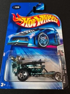 2004 Hot Wheels #133 Final Run 1/5 HOT SEAT Chrome Blue/Black w/5 Spoke Wheels - Picture 1 of 3