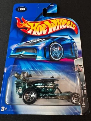 2004 Hot Wheels #133 Final Run 1/5 HOT SEAT Chrome Blue/Black w/5 Spoke Wheels - Image 1 of 3