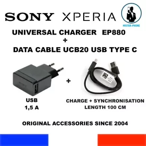 NEW GENUINE SONY EP880 CHARGER + UCB20 CABLE BY XPERIA 100-240V 1.5A - Picture 1 of 9