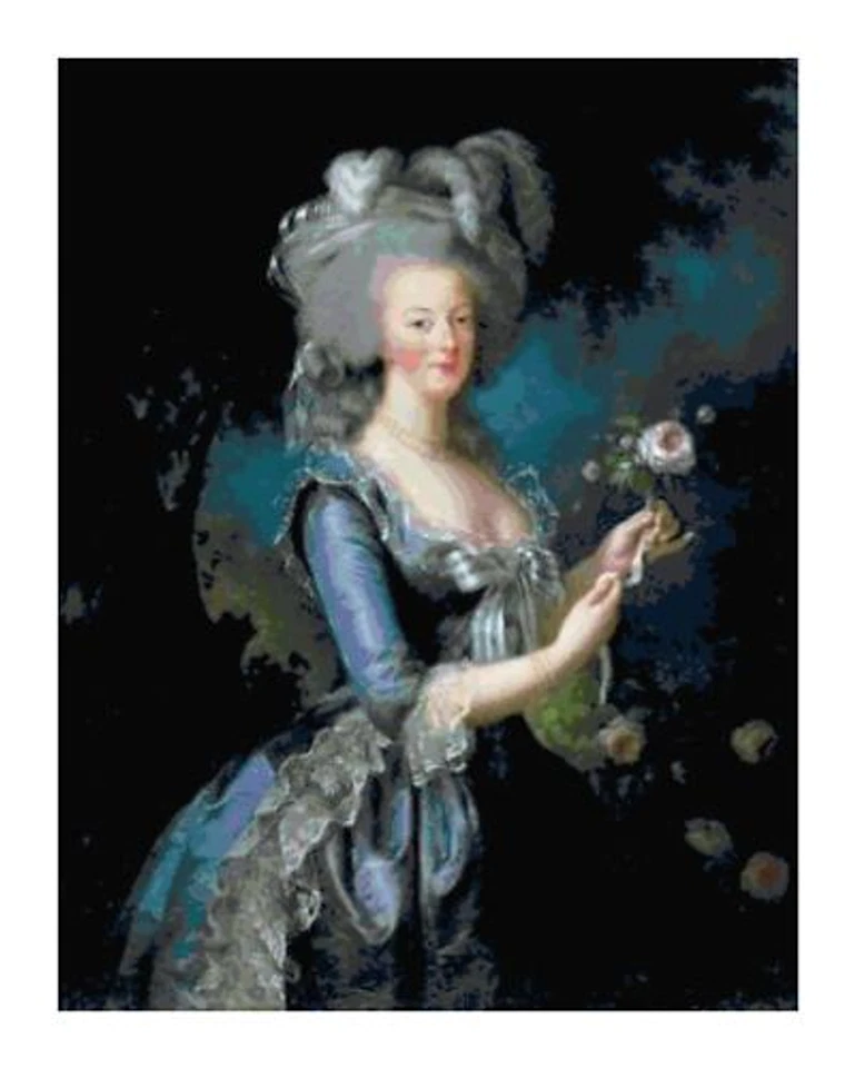 Marie Antoinette in Garden Portrait Counted Cross Stitch Pattern Chart - Image 1 of 1