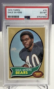 1970 Topps Football Gale Sayers #70 HOF Chicago Bears PSA 6 EX-MT - Bild 1 von 3