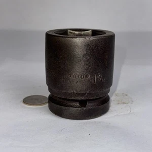 Proto 1-7/16" Impact Socket, 1" Drive 10023 6-Point Wrench USA - Picture 1 of 10