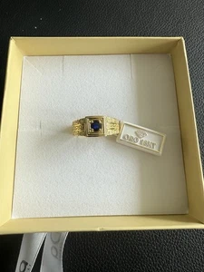Wunderschöne Herrenring 18 Karat 585 Gold mit Zirkonia - Bild 1 von 8