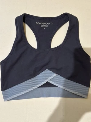 BEYOND YOGA SP8225 Yoga Tank Top Navy Blue Size L $60 New ! - Image 1 of 4