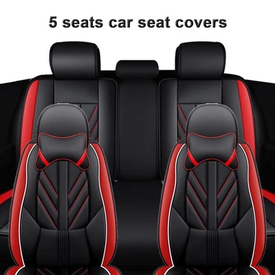 For Kia Forte Soul Car Seat Covers w/ 2 Pillows Front Rear 5 Seats Set Protector - Image 1 of 4