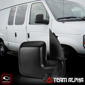 Fits 2010-2014 E150/E250/E350 [MANUAL] Right Side Foldable Factory Style Mirror - Picture 1 of 6