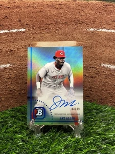 2022 Bowman Heritage Chrome Autograph Refractor Jay Allen 84/99 ROOKIE AUTO REDS - Picture 1 of 2