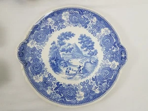 Villeroy & Boch Burgenland Blau Kuchenplatte Tortenplatte m. Griffen 31cm 1960er - Bild 1 von 10