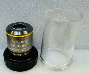 Olympus LMPlanfl 10X/0.25 Fluorite Microscope Objective Lens rms Long Work ⭐NEW⭐ - Picture 1 of 2