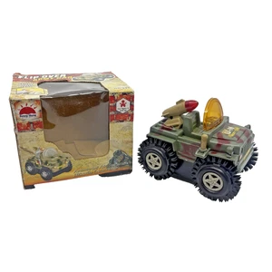 Military Army Jeep Flip Over Action Toy Battery Video WORKS - Picture 1 of 8