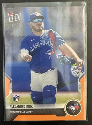 2021 Topps Now Alejandro Kirk Orange Parallel /5 Rookie RC #OD-74 Blue Jays - Image 1 of 2
