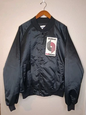 Chaqueta de satén vintage Chalk Line NBA Portland Trail Blazers EE. UU. Para hombre XL Foto 1 de 4
