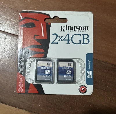 2x4GB Kingston Technology SD SDHC Memory Card  - Image 1 of 2