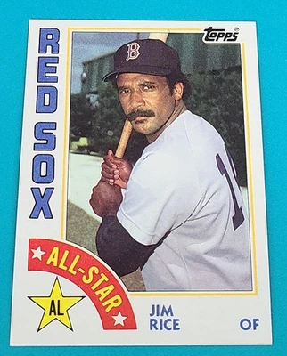 1984 Topps    AS #401 Jim Rice Boston Red Sox Baseball Card J5 - Image 1 of 2