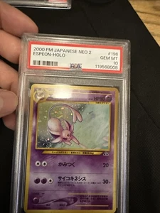2000 Pokemon Espeon Japanese Neo 2 Discovery Holo Rare No.196 PSA 10 US Seller - Picture 1 of 2